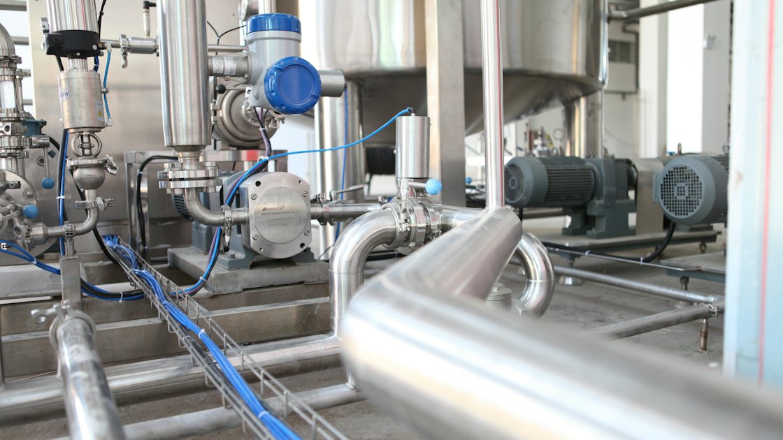 Industrial process piping, valves, motors and instrumentation